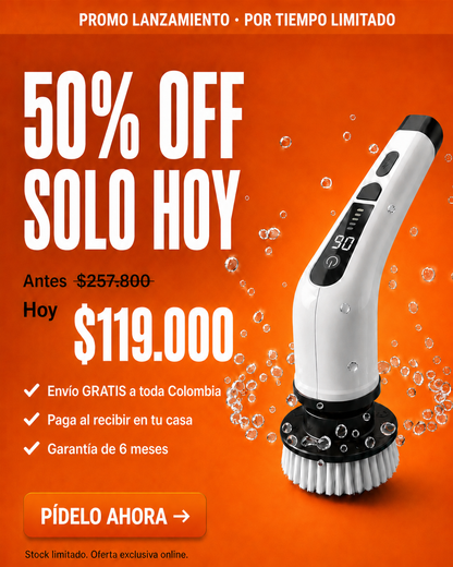 GiroClean™ 9 EN 1 - Cepillo giratorio para una limpieza profunda