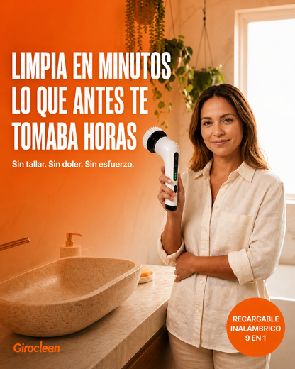 GiroClean™ 9 EN 1 - Cepillo giratorio para una limpieza profunda