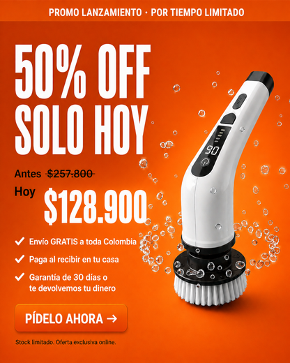GiroClean™ 9 EN 1 - Cepillo giratorio para una limpieza profunda