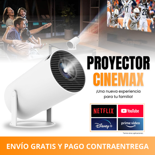 CineMax - Proyector Full HD | Pelis, series y juegos en pantalla gigante